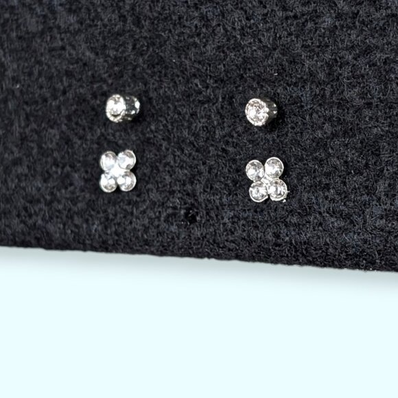 (2/$20) Pair of Dainty Rhinestone Stud Earrings - Picture 3 of 5